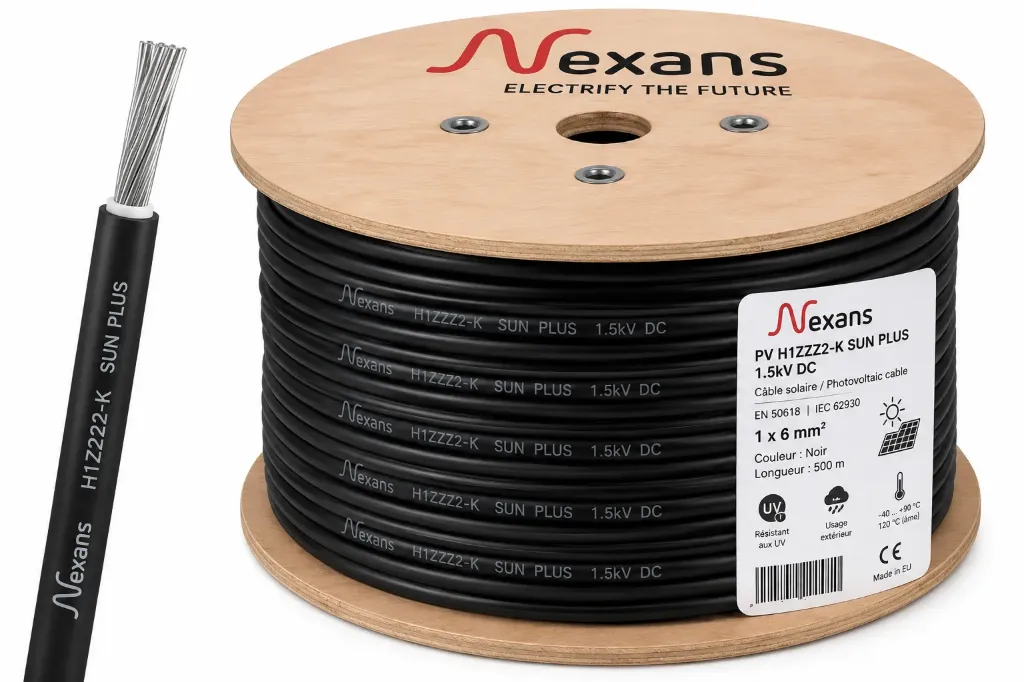 Câble Solaire Nexans H1Z2Z2-K-1500 V/DC